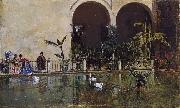 Raimundo de Madrazo y  Garreta Pool in the Alcazar of Seville (nn02) oil painting on canvas